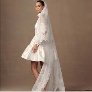 Meshki Paulette Lace Trim Veil